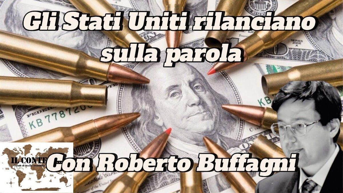 Gli Stati Uniti rilanciano sulla parola Proiettili in cerchio su banconote da un dollaro USA, con un ritratto e la scritta