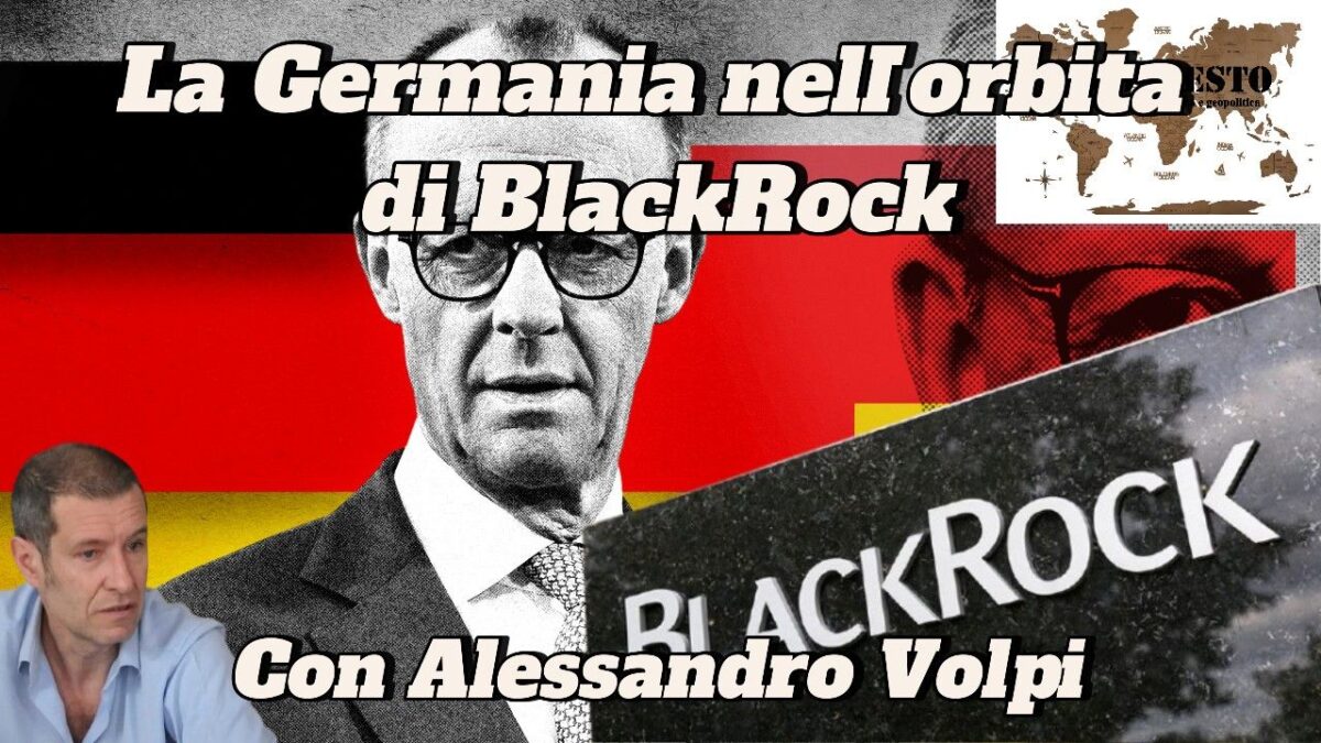 La Germania nell’orbita di BlackRock Collage con Germania e BlackRock, con ritratti di uomini e la bandiera tedesca sullo sfondo.