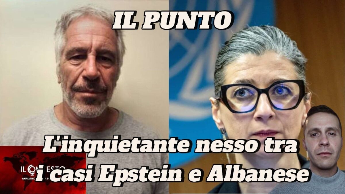 L’inquietante nesso tra i casi Epstein e Albanese Due persone si affiancano, evidenziando il nesso tra i casi Epstein e Albanese.