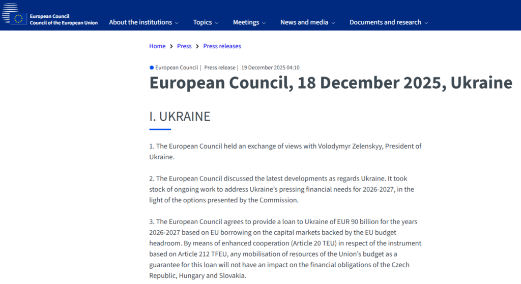 Il comunicato con cui il Consiglio Europeo ha bocciato la proposta della Commissione Europea.