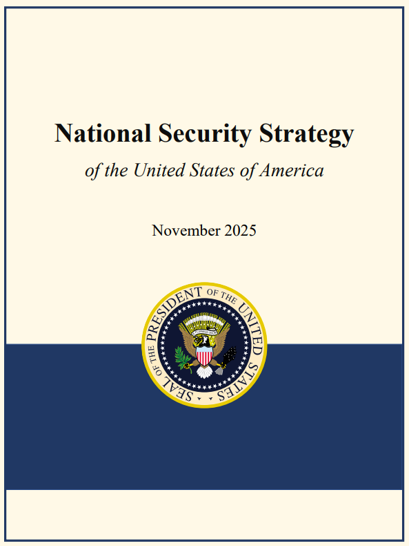 Copertina della Strategia di sicurezza nazionale, in cui si spiega il contenuto del Corollario Trump.