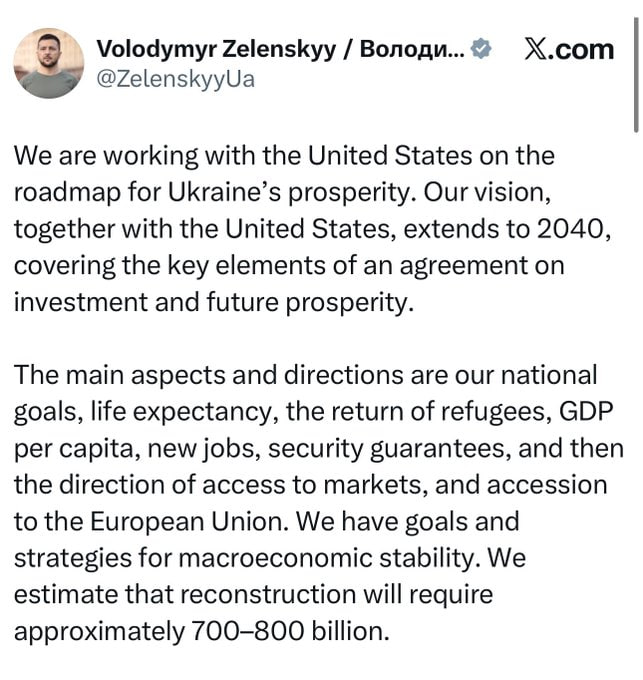 Il presidente Zelensky avrà capito l’antifona? 1 Una dichiarazione del presidente Zelensky.