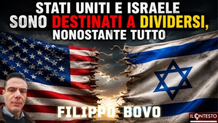 «Yedioth Ahronoth»: Israele ha convinto gli Usa a sostenere l’occupazione del Libano Le bandiere degli Stati Uniti e di Israele fatte a brandelli sotto un cielo nuvoloso; Yedioth Ahronoth descrive in dettaglio la loro inevitabile separazione in un articolo in italiano.