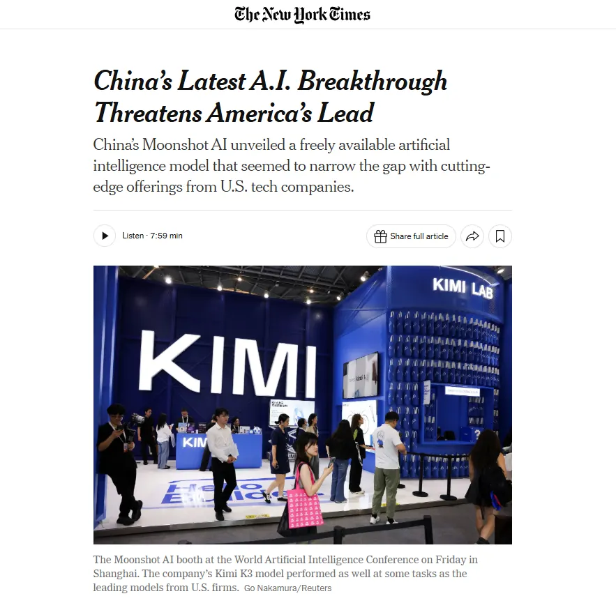 Moonshot AI ha presentato il modello Kimi K-3.