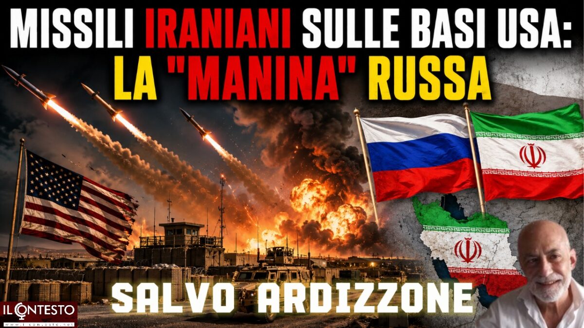 Le basi Usa in Giordania, Kuwait e Bahrain nel mirino dell’Iran Lancio di missili nei pressi di una base militare in Giordania, bandiere russe e iraniane, una mappa e un uomo in primo piano.