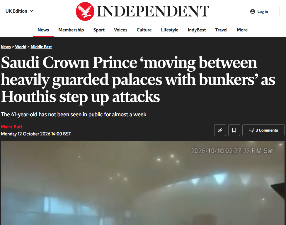 Bin-Salman sotto assedio, sia dall’esterno che dall’interno 1 Secondo indiscrezioni, il principe Mohammed Bin-Salman starebbe costantemente spostandosi da un edificio blindato e sorvegliato all'altro.