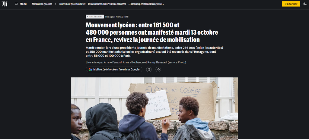 Gli studenti agitano le piazze di tutte le grandi città francesi 1 La rivolta degli studenti francesi.